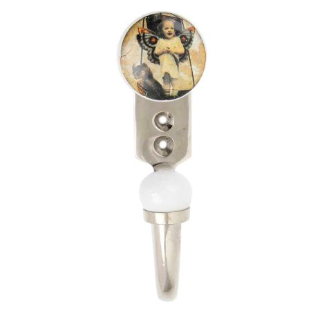 Multicolored Angel Baby Ceramic Flat Hook